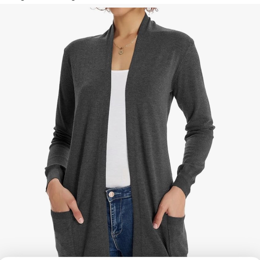 Grace Karin Women’s Gray Sweater Cardigan NWT - Picture 3 of 9